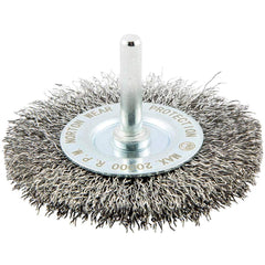 Norton - 3" OD, Crimped Carbon Wheel Brush - Exact Industrial Supply