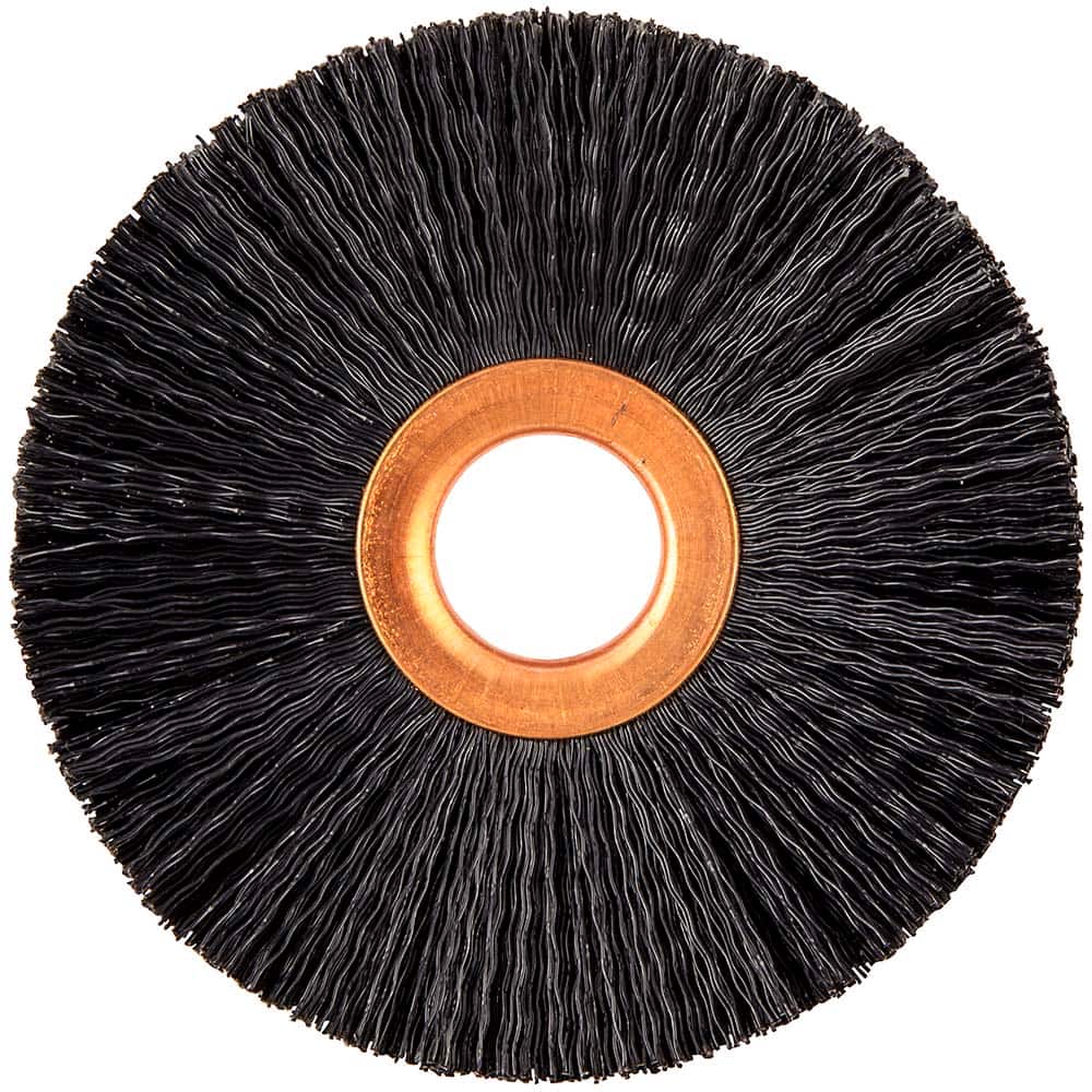 Norton - 3" OD, 5/8" Arbor Hole, Crimped Nylon Wheel Brush - Exact Industrial Supply