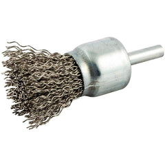 Norton - End Brushes Brush Diameter (Inch): 1 Fill Material: Carbon Steel - Exact Industrial Supply