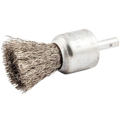 Norton - End Brushes Brush Diameter (Inch): 1 Fill Material: Stainless Steel - Exact Industrial Supply