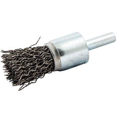 Norton - End Brushes Brush Diameter (Inch): 3/4 Fill Material: Carbon Steel - Exact Industrial Supply
