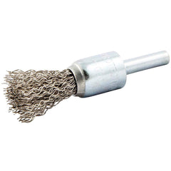Norton - End Brushes Brush Diameter (Inch): 1/2 Fill Material: Stainless Steel - Exact Industrial Supply