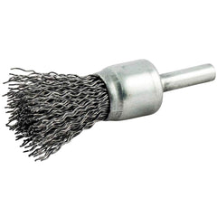 Norton - End Brushes Brush Diameter (Inch): 3/4 Fill Material: Carbon Steel - Exact Industrial Supply