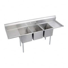 ELKAY - Stainless Steel Sinks Type: Scullery Sink Outside Length: 88 (Inch) - Exact Industrial Supply