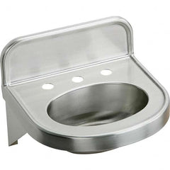 ELKAY - Stainless Steel Sinks Type: Lavatory Sink-Wall Hung Outside Length: 18 (Inch) - Exact Industrial Supply