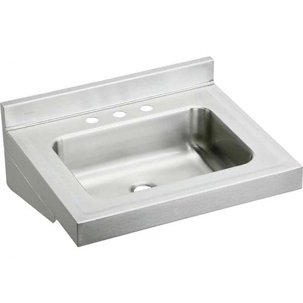 ELKAY - Stainless Steel Sinks Type: Lavatory Sink-Wall Hung Outside Length: 22 (Inch) - Exact Industrial Supply