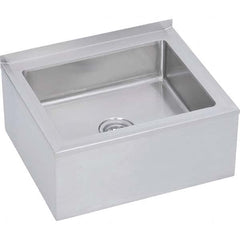 Sinks; Type: Mop Sink-Floor Mounted; Outside Length: 32.000; Outside Length: 32; Outside Width: 24; 24.0 in; 24 in; Outside Height: 17-1/2; Outside Height: 17.5 in; 17.5000; Material: Stainless Steel; Inside Length: 28; Inside Length: 28 in; 28.0 mm; Insi