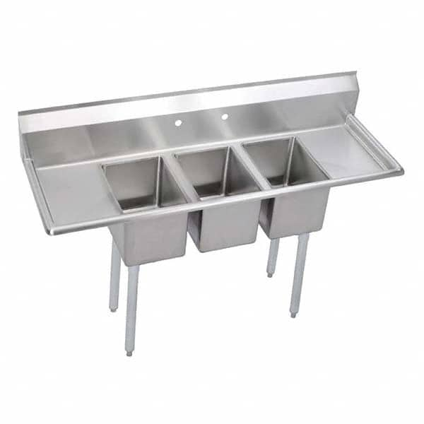 ELKAY - Stainless Steel Sinks Type: Scullery Sink Outside Length: 66 (Inch) - Exact Industrial Supply