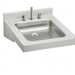 ELKAY - Stainless Steel Sinks Type: Lavatory Sink-Wall Hung Outside Length: 19 (Inch) - Exact Industrial Supply