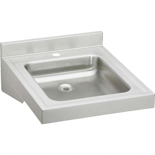 ELKAY - Stainless Steel Sinks Type: Lavatory Sink-Wall Hung Outside Length: 19 (Inch) - Exact Industrial Supply