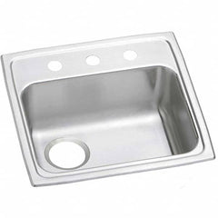 ELKAY - Stainless Steel Sinks Type: Drop In Sink Outside Length: 19-1/2 (Inch) - Exact Industrial Supply