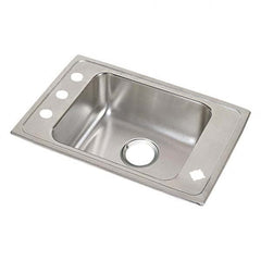 ELKAY - Stainless Steel Sinks Type: Drop In Sink Outside Length: 25 (Inch) - Exact Industrial Supply