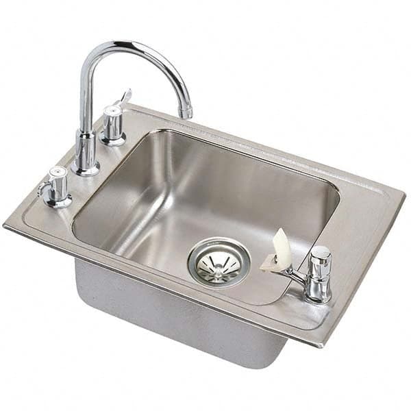 ELKAY - Stainless Steel Sinks Type: Drop In Sink Outside Length: 37-1/4 (Inch) - Exact Industrial Supply