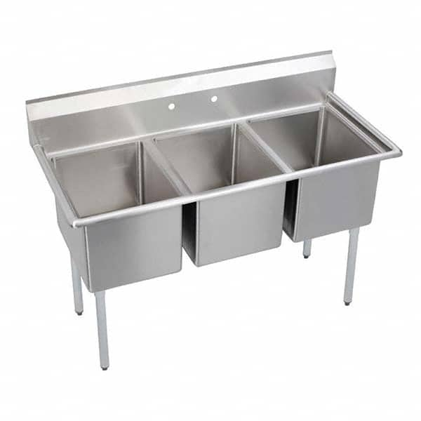 ELKAY - Stainless Steel Sinks Type: Scullery Sink Outside Length: 57 (Inch) - Exact Industrial Supply