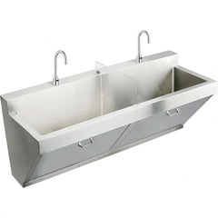 ELKAY - Stainless Steel Sinks Type: Surgeon's Scrub Sink Outside Length: 60 (Inch) - Exact Industrial Supply