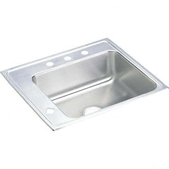 ELKAY - Stainless Steel Sinks Type: Drop In Sink Outside Length: 22 (Inch) - Exact Industrial Supply