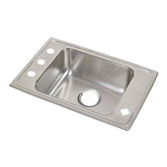 ELKAY - Stainless Steel Sinks Type: Drop In Sink Outside Length: 31 (Inch) - Exact Industrial Supply