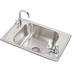 ELKAY - Stainless Steel Sinks Type: Drop In Sink Outside Length: 25 (Inch) - Exact Industrial Supply