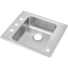 ELKAY - Stainless Steel Sinks Type: Drop In Sink Outside Length: 25 (Inch) - Exact Industrial Supply