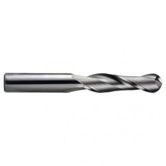 3/8" Dia. - 2-1/2" OAL - Ball Nose-AlTiN Std SE Carbide End Mill - 2 FL - Exact Industrial Supply