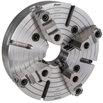 4-Jaw(2Pc) Independent Forged Steel Body Chuck 20" A2-8, 4.92" Hole, - Exact Industrial Supply