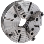 4-Jaw(2Pc) Independent Forged Steel Body Chuck 20" A2-11, 4.92" Hole, - Exact Industrial Supply