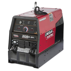 Lincoln Electric - Portable Welder/Generators; Duty Cycle: 305A DC CC/29V/100%; 300A DC CV/29V/100% ; Process: Stick, TIG, MIG, Flux Cored, Gouging ; Input Current: DC ; Output Current: DC ; Maximum Output Voltage: 230 ; Phase: Single Phase - Exact Industrial Supply