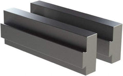 CarveSmart - 3/4" Wide x 2" High x 3/4" Thick, Flat/No Step Vise Jaw - Soft, Aluminum, Fixed Jaw, Compatible with 6" Vises - Exact Industrial Supply