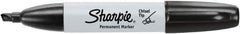 Sharpie - Black Permanent Marker - Chisel Tip, AP Nontoxic Ink - Exact Industrial Supply