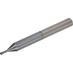Vargus - 3-48 UN, 1.9mm Cutting Diam, 4 Flute, Solid Carbide Helical Flute Thread Mill - Internal Thread, 0.53mm LOC, 76mm OAL, 6mm Shank Diam - Exact Industrial Supply
