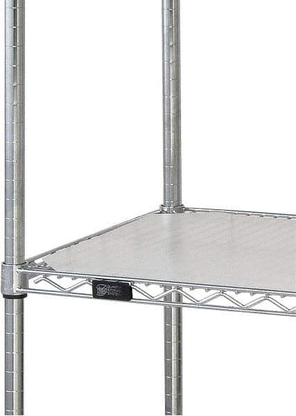 Quantum Storage - 24" Wide, Open Shelving Accessory/Component - HDPE, Polyethylene Finish, 36" Long, Use with Wire Shelving Units - Exact Industrial Supply