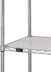 Quantum Storage - 18" Wide, Open Shelving Accessory/Component - HDPE, Polyethylene Finish, 72" Long, Use with Wire Shelving Units - Exact Industrial Supply