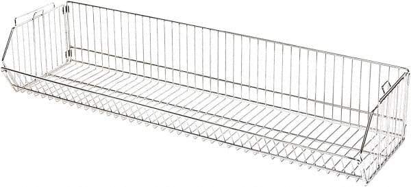 Quantum Storage - 20" Wide, Open Shelving Accessory/Component - Chrome, Chrome Finish, 48" Long, Use with Wire Shelving Units - Exact Industrial Supply