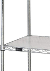 Quantum Storage - 18" Wide, Open Shelving Accessory/Component - HDPE, Polyethylene Finish, 48" Long, Use with Wire Shelving Units - Exact Industrial Supply