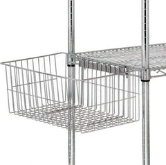 Quantum Storage - 18.87" Wide, Open Shelving Accessory/Component - Chrome, Chrome Finish, 11-1/4" Long, Use with Wire Shelving Units - Exact Industrial Supply