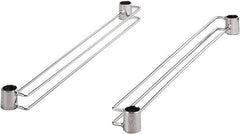 Quantum Storage - 2" Wide, Open Shelving Accessory/Component - Chrome, Chrome Finish, 24" Long, Use with Wire Shelving Units - Exact Industrial Supply