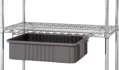 Quantum Storage - 2" Wide, Open Shelving Accessory/Component - Chrome, Chrome Finish, 24" Long, Use with Wire Shelving Units - Exact Industrial Supply