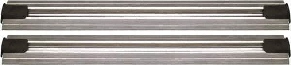 Quantum Storage - 2-1/2" Wide, Open Shelving Accessory/Component - Aluminum, Anodized Aluminum Finish, 204" Long, Use with Wire Shelving Units - Exact Industrial Supply