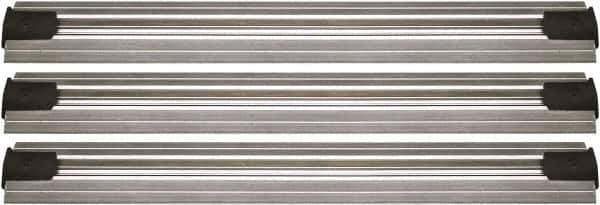 Quantum Storage - 2-1/2" Wide, Open Shelving Accessory/Component - Aluminum, Anodized Aluminum Finish, 96" Long, Use with Wire Shelving Units - Exact Industrial Supply