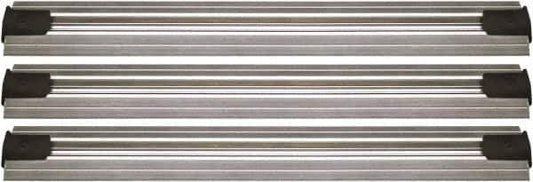 Quantum Storage - 2-1/2" Wide, Open Shelving Accessory/Component - Aluminum, Anodized Aluminum Finish, 120" Long, Use with Wire Shelving Units - Exact Industrial Supply