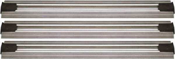 Quantum Storage - 2-1/2" Wide, Open Shelving Accessory/Component - Aluminum, Anodized Aluminum Finish, 144" Long, Use with Wire Shelving Units - Exact Industrial Supply