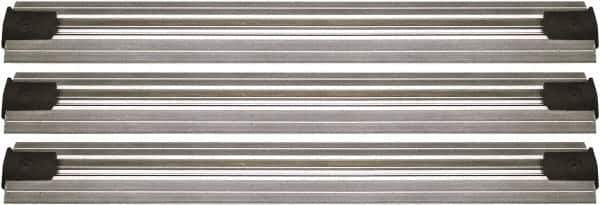 Quantum Storage - 2-1/2" Wide, Open Shelving Accessory/Component - Aluminum, Anodized Aluminum Finish, 156" Long, Use with Wire Shelving Units - Exact Industrial Supply