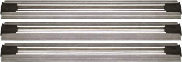 Quantum Storage - 2-1/2" Wide, Open Shelving Accessory/Component - Aluminum, Anodized Aluminum Finish, 168" Long, Use with Wire Shelving Units - Exact Industrial Supply