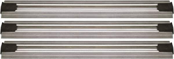 Quantum Storage - 2-1/2" Wide, Open Shelving Accessory/Component - Aluminum, Anodized Aluminum Finish, 180" Long, Use with Wire Shelving Units - Exact Industrial Supply