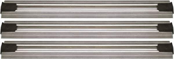 Quantum Storage - 2-1/2" Wide, Open Shelving Accessory/Component - Aluminum, Anodized Aluminum Finish, 192" Long, Use with Wire Shelving Units - Exact Industrial Supply