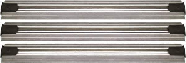 Quantum Storage - 2-1/2" Wide, Open Shelving Accessory/Component - Aluminum, Anodized Aluminum Finish, 216" Long, Use with Wire Shelving Units - Exact Industrial Supply