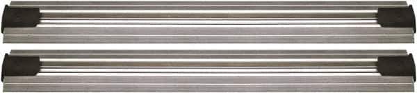 Quantum Storage - 2-1/2" Wide, Open Shelving Accessory/Component - Aluminum, Anodized Aluminum Finish, 72" Long, Use with Wire Shelving Units - Exact Industrial Supply