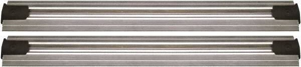 Quantum Storage - 2-1/2" Wide, Open Shelving Accessory/Component - Aluminum, Anodized Aluminum Finish, 84" Long, Use with Wire Shelving Units - Exact Industrial Supply