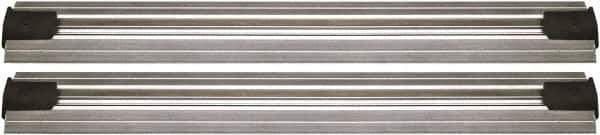 Quantum Storage - 2-1/2" Wide, Open Shelving Accessory/Component - Aluminum, Anodized Aluminum Finish, 156" Long, Use with Wire Shelving Units - Exact Industrial Supply