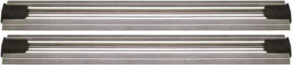 Quantum Storage - 2-1/2" Wide, Open Shelving Accessory/Component - Aluminum, Anodized Aluminum Finish, 120" Long, Use with Wire Shelving Units - Exact Industrial Supply